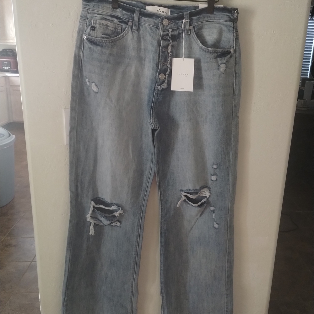 KanCan Distressed Light Blue Jeans